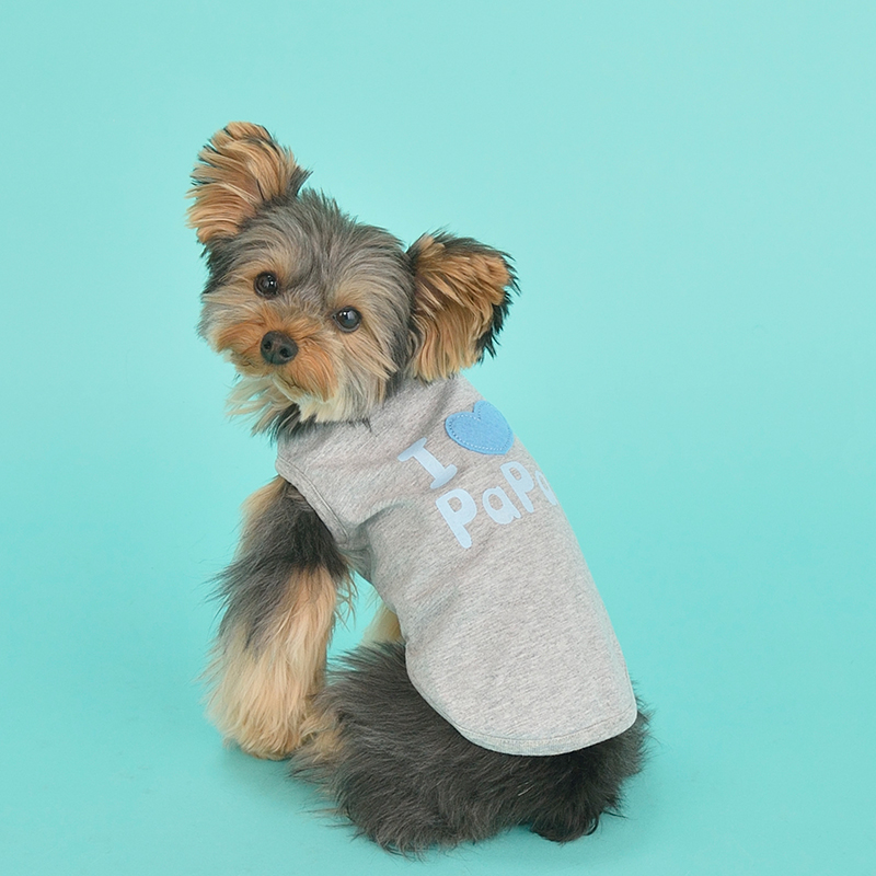 SOLGRA baby日本宠物服装幼犬我爱爸爸背心 父亲节超可爱小奶狗用