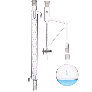 垒固挥发油测定器提取装置磨砂口提取器轻油量管5ml精度0.1ml