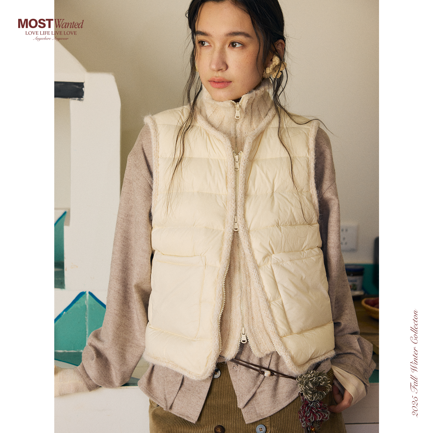 【12.8 20点上新内购会8折】mostwanted假两件脱卸排骨羽绒马甲