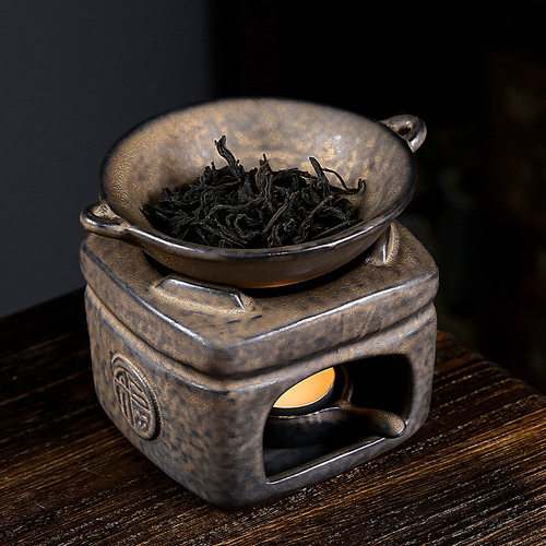 粗陶烤茶炉熏香薰炉户外古风蜡烛加热烘茶醒茶提香温茶炉陶瓷香炉