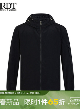 ORRDT澳林丹顿男装黑色连帽百搭夹克外套男春季新款上衣A05E1707