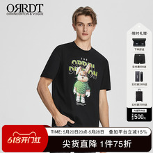 纯棉短袖 潮流卡通图案T恤男夏季 A17E1841 新款 ORRDT澳林丹顿男装