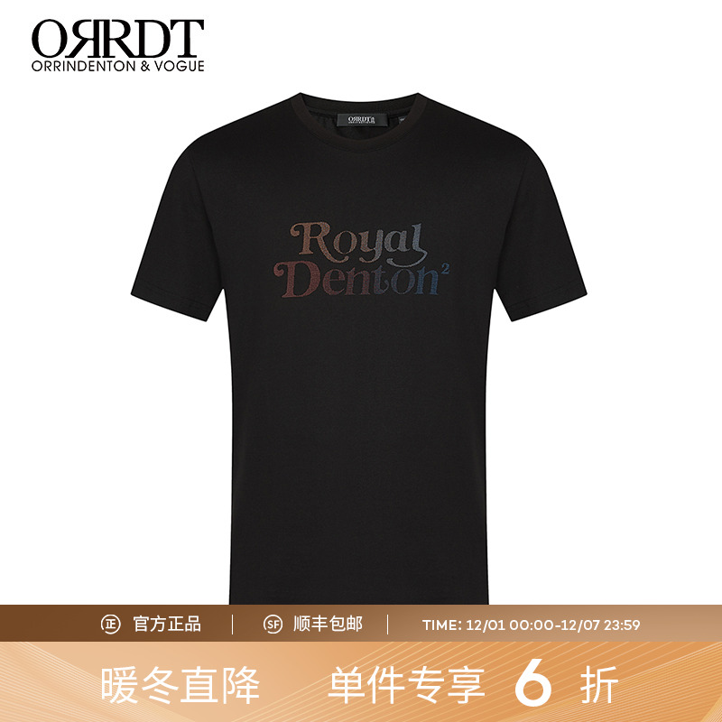 ORRDT圆领印花休闲短袖T恤