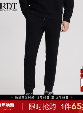ORRDT澳林丹顿男装黑色时尚运动束脚休闲裤男秋冬新款AT47E2021