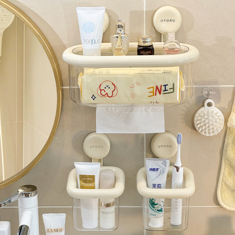 卫生间吸盘置物架免打孔收纳神器