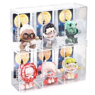 盲盒收纳展示架小摆件陈列亚克力透明防尘手办盒公仔娃娃收藏墙柜