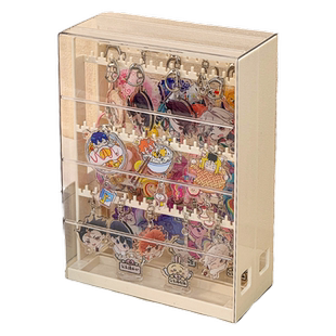 钥匙扣收纳架抽拉挂件饰品展示盒手链挂架防缠绕放耳环的首饰架子