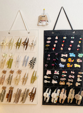 鲨鱼夹收纳壁挂发夹抓夹收纳神器大容量发箍发卡发饰挂墙整理挂袋