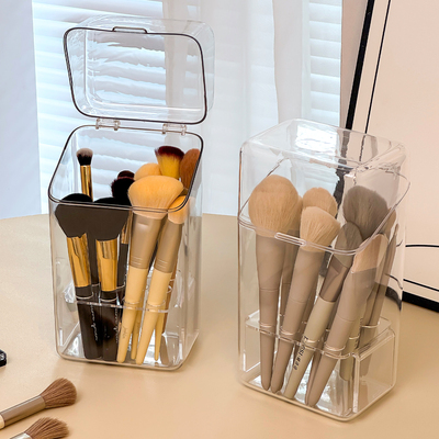化妆刷收纳筒防尘大容量带卡位