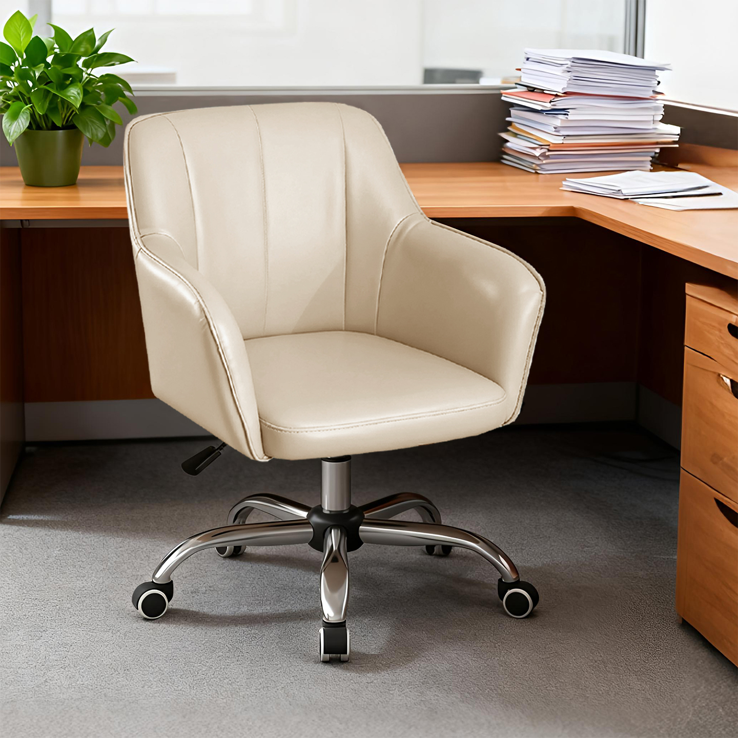 几米佳创意电脑椅家用小巧办公椅职员会议椅可升降美甲化妆凳椅子