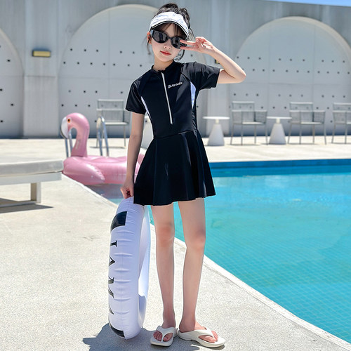 女童泳衣夏装韩版洋气连体游泳衣