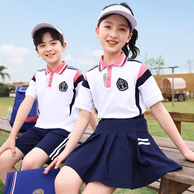 小学生班服运动风短袖套装幼儿园