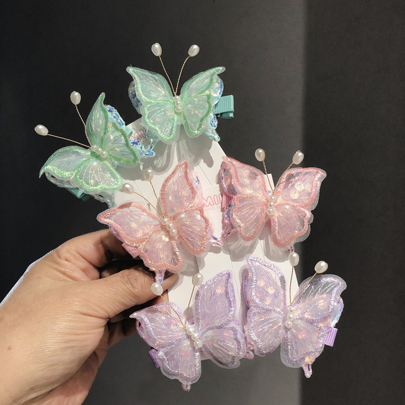 对夹发饰甜美蝴蝶古风汉服