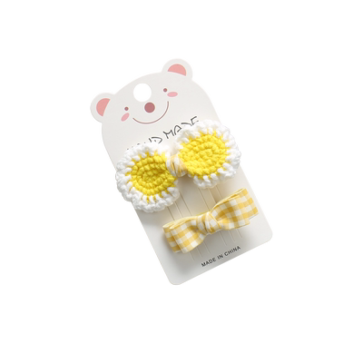 布艺蝴蝶结发夹韩版女童