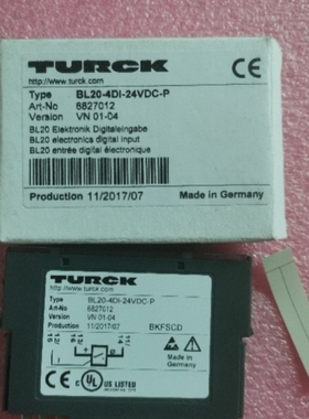 【议价】TURCK图尔克 BL20-4DI-24VDC-P 6827012