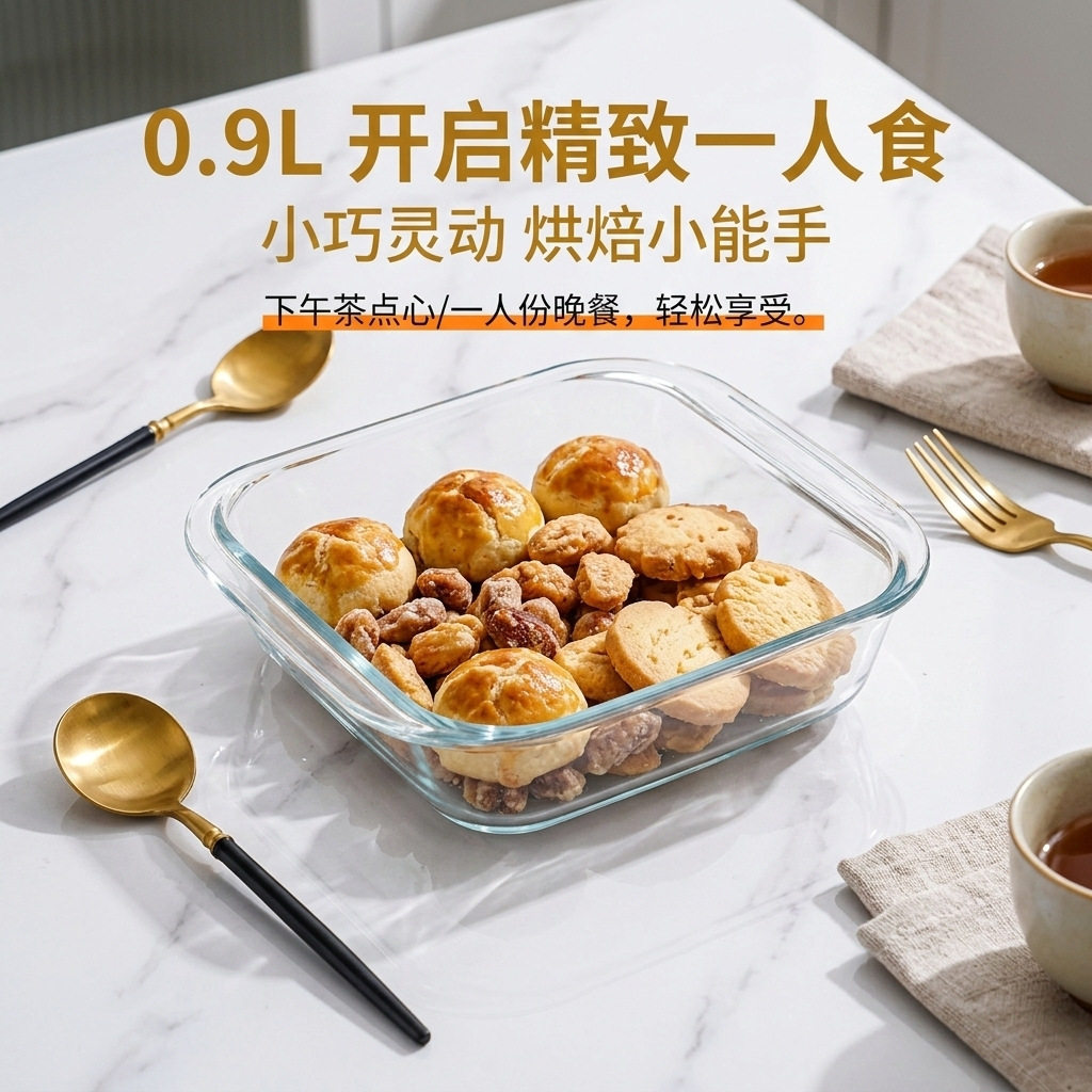 玻璃耐高温烤盘适用于烤箱微波炉