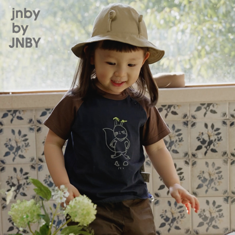 江南布衣婴童短袖T恤圆领原创手绘休闲夏男女童婴儿jnbybyjn