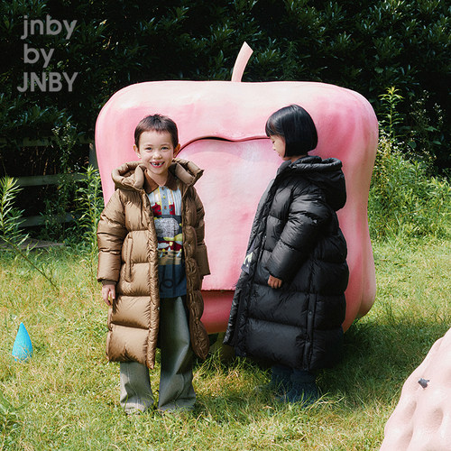 江南布衣童装宽松长款羽绒服保暖舒适男女童jnbybyjnby