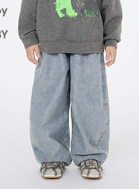 新款江南布衣童装牛仔长裤弯刀裤25春男女童jnbybyjnby1P1E10360