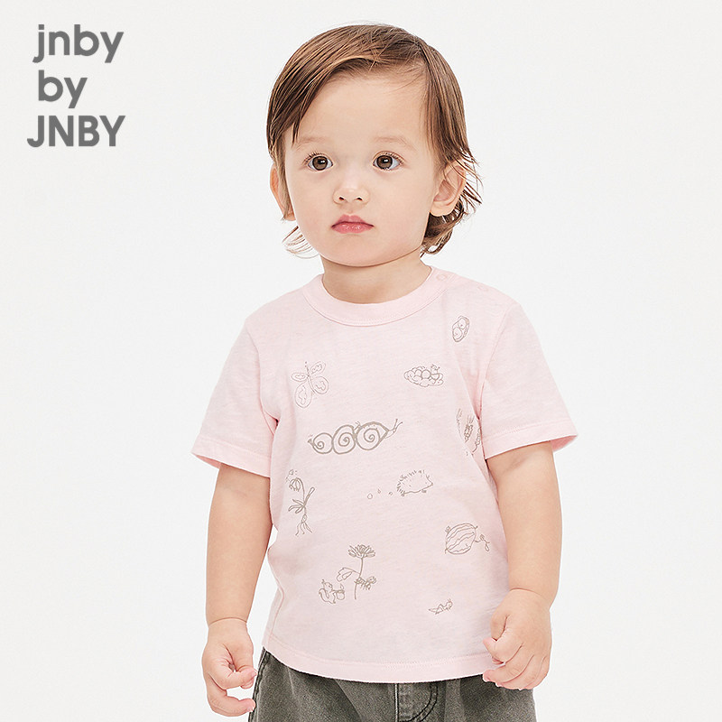 新款江南布衣婴童短袖T恤圆领25春男女童婴儿jnbybyjnby