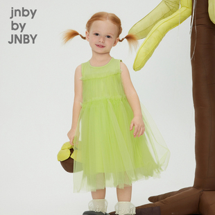 江南布衣童装 网纱拼接运动公主女童儿童jnbybyjnby 春夏连衣裙无袖