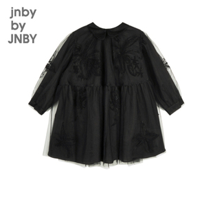 江南布衣童装长袖网纱连衣裙公主风兰花刺绣秋女童儿童jnbybyjnby