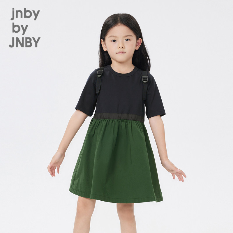 江南布衣童装圆领连衣裙A字裙拼接休闲夏女童儿童jnbybyjnby,童装/婴儿装/亲子装,连衣裙,淘宝优惠券,粉丝福利购,淘宝优惠卷