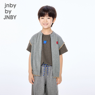 新款 针织马甲H型宽松舒适25秋男女童jnbybyjnby 江南布衣童装