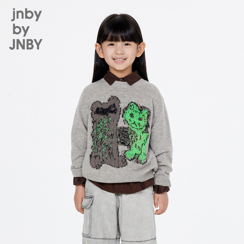江南布衣童装长袖套头毛衫日常休闲25春男女童jnbybyjnby