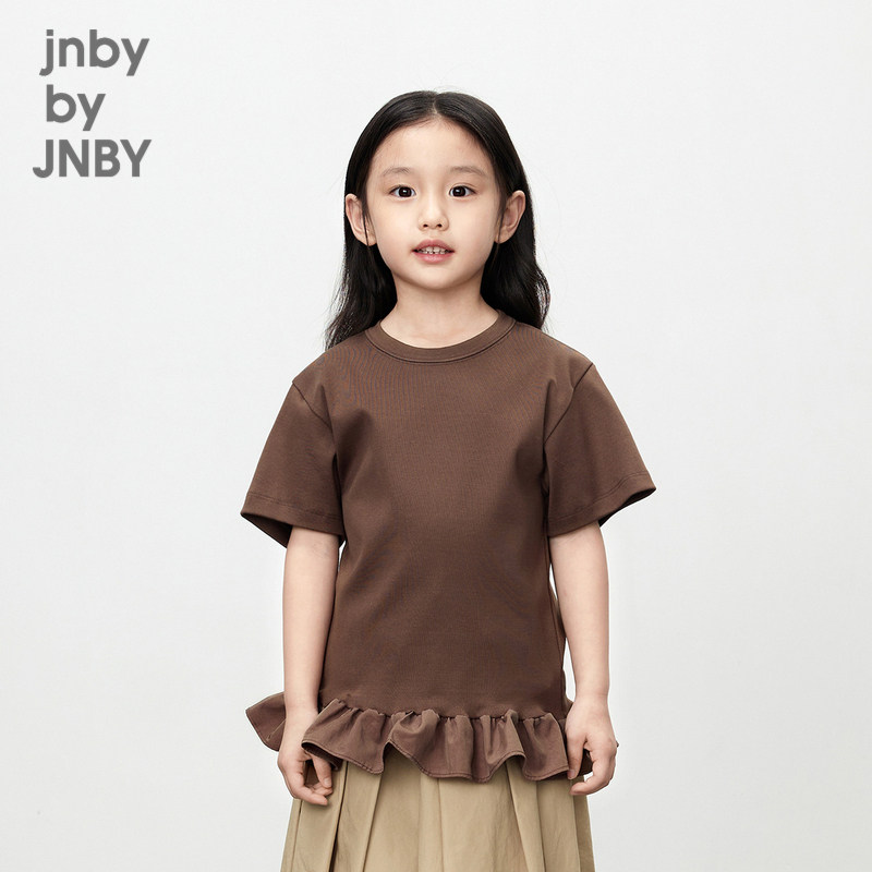江南布衣童装短袖T恤木耳边休闲可爱夏女童儿童jnbybyjnby,童装/婴儿装/亲子装,T恤,淘宝优惠券,粉丝福利购,淘宝优惠卷