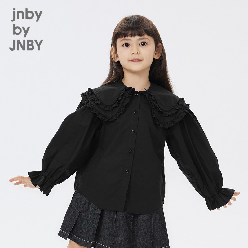 [花边领]江南布衣童装春衬衫翻领荷叶边公主风女童儿童jnbyby
