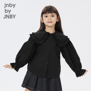 春衬衫 江南布衣童装 翻领荷叶边公主风女童儿童jnbybyjnby 花边领