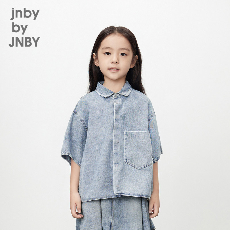 江南布衣童装牛仔衬衫外套轻薄休闲夏男女童儿童jnbybyjnby