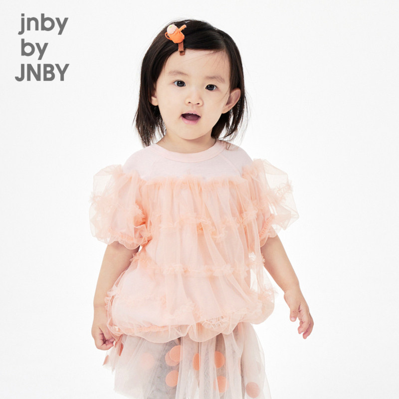 [江南布衣婴童]春夏T恤短袖网纱拼接可爱公主女童婴儿jnbyby