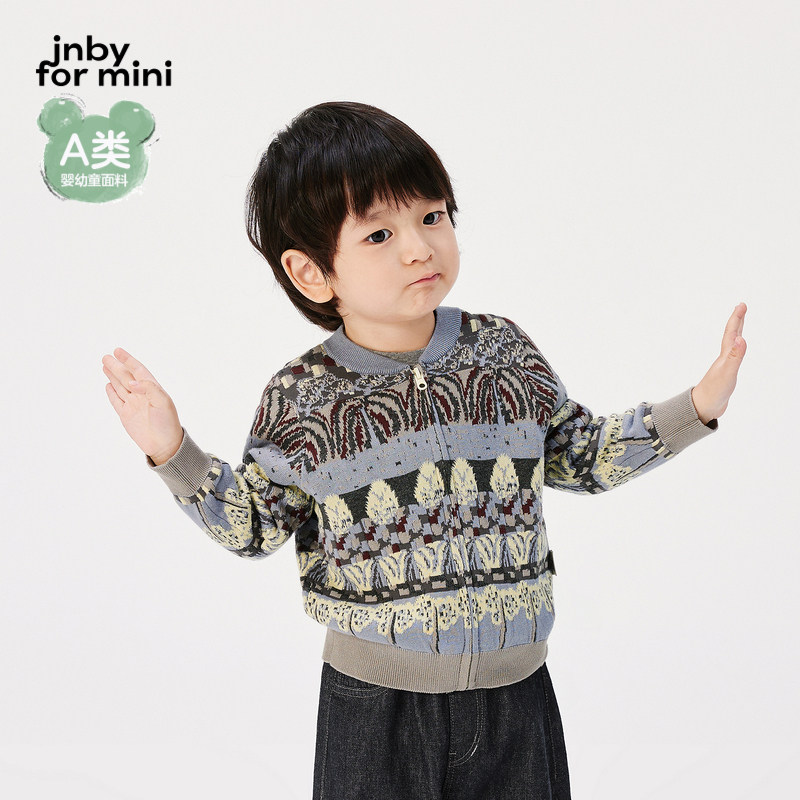 江南布衣婴童长袖针织衫短款原创图案休闲春男女童婴儿jnbybyj