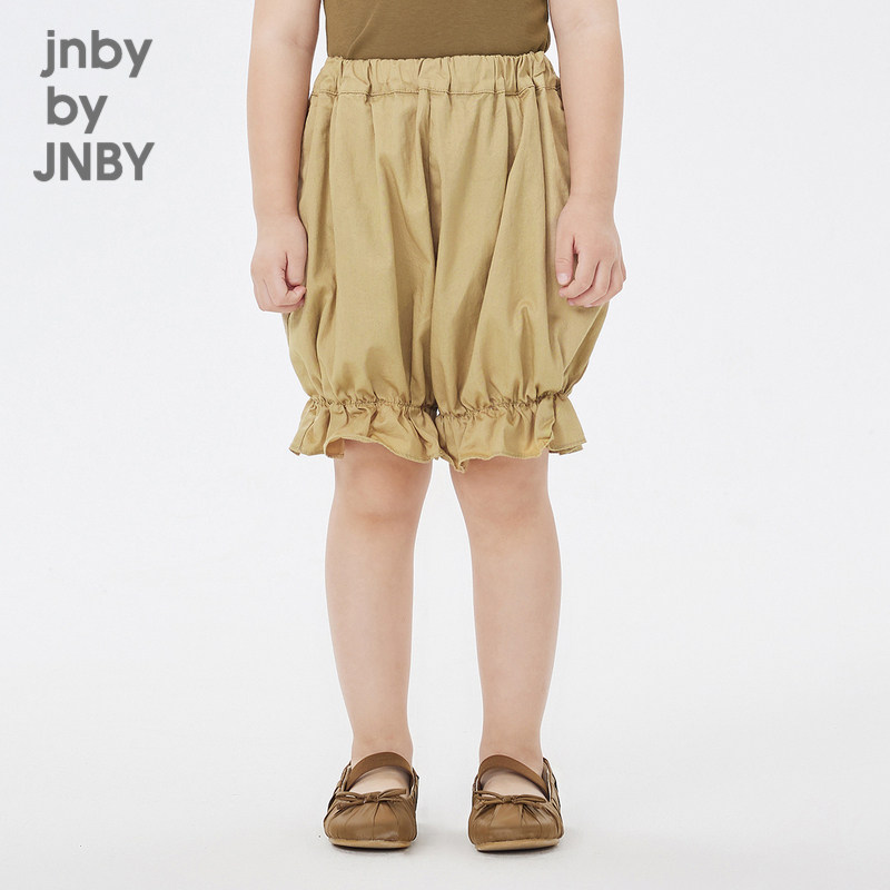 江南布衣童装春夏短裤束脚荷叶边可爱休闲裤子女童儿童jnbybyj
