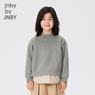江南布衣童装卫衣羽绒假两件套头拼接休闲冬男女童儿童jnbybyjnby