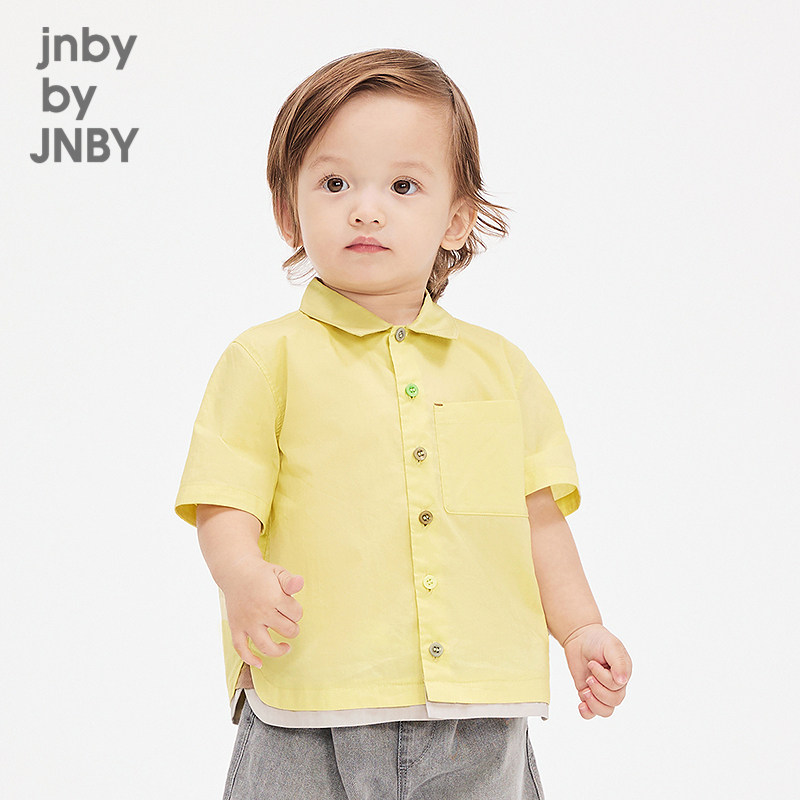 新款江南布衣婴童H型短袖衬衣清爽舒适25春男童婴儿jnbybyj