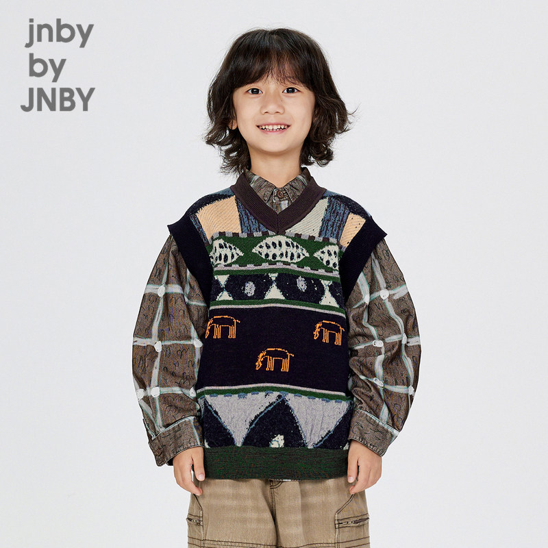 江南布衣童装H型马甲毛衫背心秋冬男女童儿童针织衫jnbybyjnby