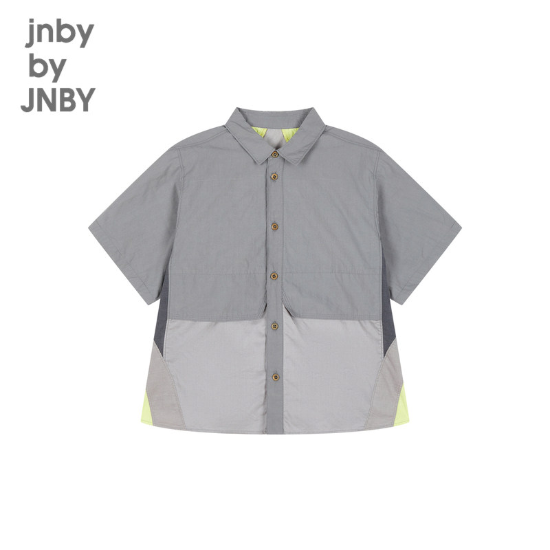 江南布衣童装衬衫外套纯棉原创拼接设计休闲夏男童儿童jnbybyj