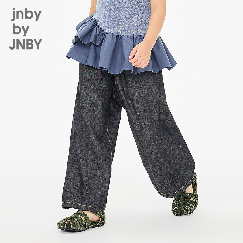 新款江南布衣童装牛仔长裤直筒裤26夏男女童jnbybyjnby1Q4E13250
