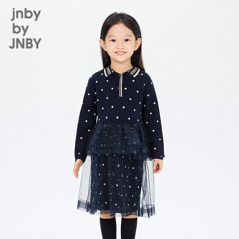 新款江南布衣童装长袖毛衫连衣裙A型26春女童jnbybyjnby1Q1G12280
