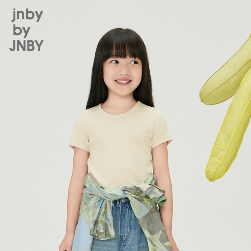 江南布衣童装短袖T恤圆领修身高弹简约休闲夏女童儿童jnbybyjnby,童装/婴儿装/亲子装,T恤,淘宝优惠券,粉丝福利购,淘宝优惠卷