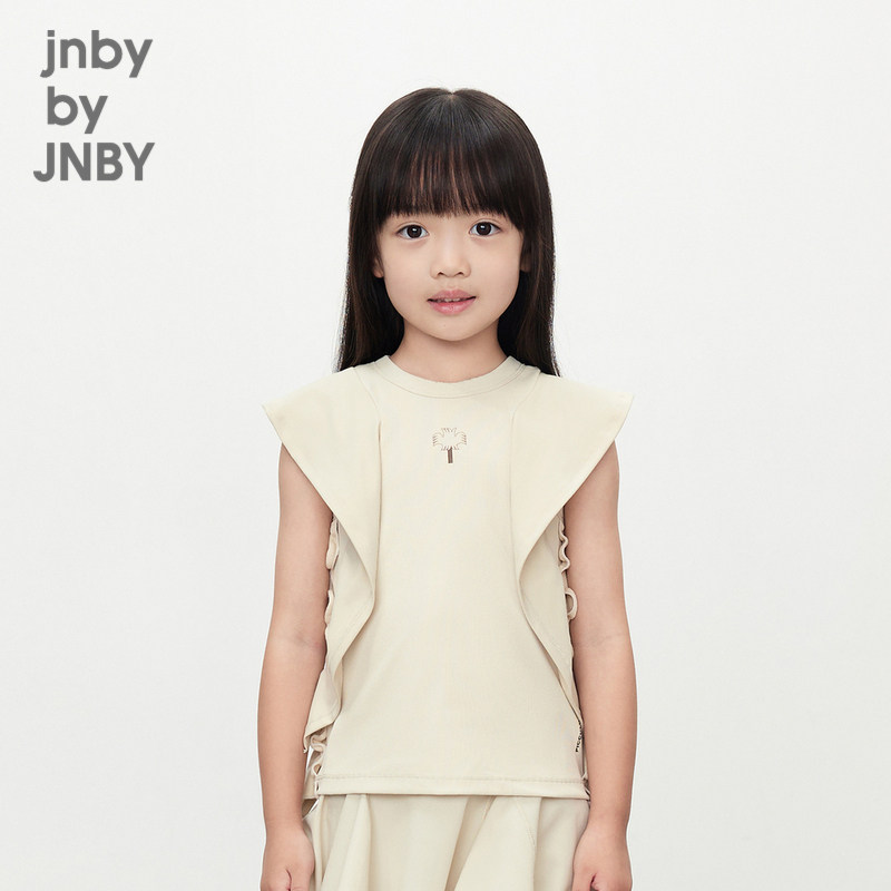 【运动系列】江南布衣童装无袖T恤木耳边运动女童儿童jnbybyj