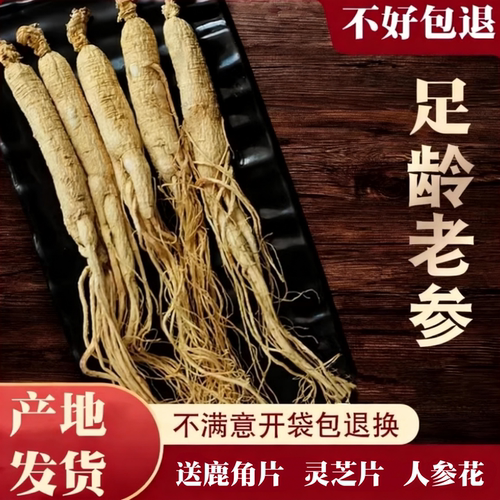 整支生晒参东北人参白参干人参