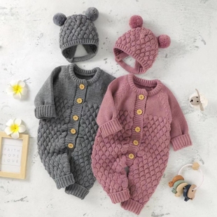 Baby boy girl Clothes New born for Winter Rompers Newborn 新