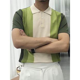 新款 POLO衫 拼色针织衫 修身 T恤男潮Men 翻领短袖 2025夏季