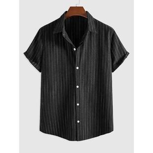 down Collar Shirt Button Streetwear Turn Summer Tops Blouses