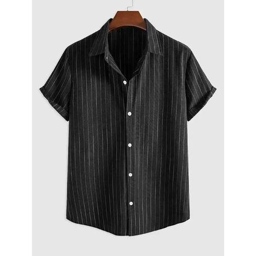 Button Blouses Turn-down Collar Shirt Summer Streetwear Tops