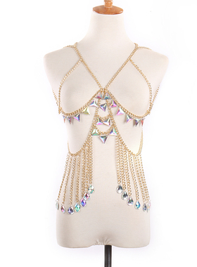 欧美热卖2022夏季新款配饰衣饰链性感镂空焕彩身体链小蛮腰腰链